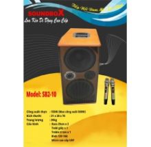 Loa Kéo Di Động Loa Xách Tay Soundbox SB2-10 kèm 2 mic không dây