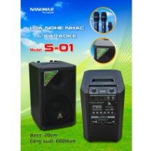 Loa Kéo Nanomax S-01 Bass 20cm 680w Karaoke Bluetooth