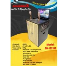 Loa kéo Soundbox 1521M màn hình ADX, bass 40cm, 800w, 2 mic không dây