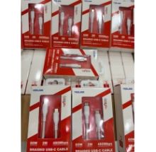 Cáp sạc 2 đầu Type C 2m cáp YESLINK Y112, dây dù 2m sạc nhanh 60W ( Type C to Type C) có VAT