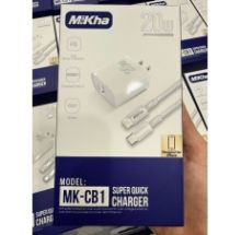 Bộ sạc iphone 13 sạc MIKHA MK-CB1 ( type C to Lightning) sạc nhanh 20W ( cáp dây dù 1m) - có VAT