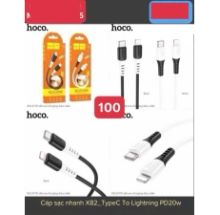 Cáp Hoco Iphone 13 sạc nhanh (Type-C to Lightning) PD 20W Hoco X82 1m