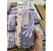 CÁP 3 ĐẦU REMAX RC-C151 cáp mập trơn sạc nhanh 5W_ 1m 