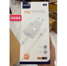 Bộ sạc iphone 13 bộ sạc Sendem OG88 ( Type C to Lightning)  sạc nhanh PD30W( cốc sạc củ tròn  PD30W) có VAT