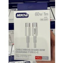 Cáp 2 đầu type C cáp MIKHA SHARK 60W MK-SH9 sạc nhanh 60W ( dây dù 1m) ( box) -có VAT