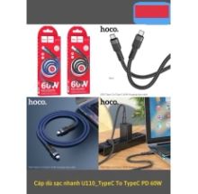 Cáp 2 đầu Type C cáp HOCO U110 (type C to type C) sạc nhanh 60W, dây dù 1m