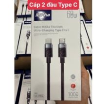 Cáp 2 đầu Type C cáp MIKHA SO-MK4 ( Type C to Type C), dây dù 1m sạc nhanh 60W có VAT
