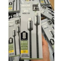 Cáp iphone 13 cáp WEKOME WDC-33 sạc nhanh PD35W, dây dù 1m ( Type C to Lightning), cách điện bằng nhựa, đã gắn đầu nối: 2.4A, đường kính lõi 3.5mm - có VAT
