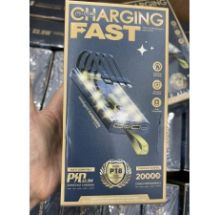Pin dự phòng PHANTOM P18 20000mAH sạc nhanh 22.5W kèm 4 dây sạc, trong suốt- ộp vàng đen dài