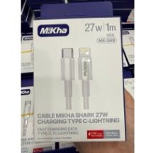 Cáp iphone 13 cáp MIKHA MK-SH8 ( Type C to Lightning) sạc nhanh 27W ( cáp dây dù 1m) - có VAT (BH 12th)