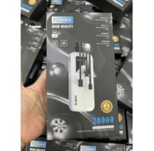 PIN DỰ PHÒNG 5S PACE 20000 mã T15 kèm 3 dây sạc sạc nhanh 3A, LED--- hộp màu đen