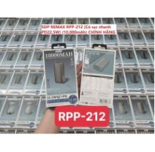 PIN DỰ PHÒNG REMAX RPP 212 10.000mAh có sạc nhanh PD22.5W không kèm cáp sạc