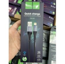 Cáp Hoco DMX6 Iphone dây dù báo đèn sạc nhanh 3A