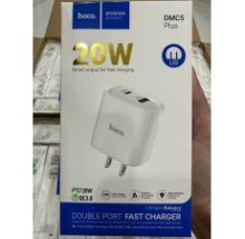 CỐC sạc iphone 13 cốc HOCO DMC5 PLUS sạc nhanh PD20W  QC3.0 ,1 cổng TYPE C và 1 cổng USB
