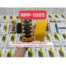 PIN DỰ PHÒNG REMAX RPP 1005 10.000mAh, vỏ trong suốt, kèm 10 đèn LED