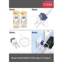 Bộ sạc HOCO C125A ( TYPE C to TYPE C) sạc nhanh PD20W- chân tròn EU