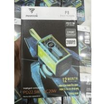 Pin dự phòng PHANTOM P8 20000mAH, siêu nhỏ gọn, sạc nhanh PD22.5W, trong suốt - hộp đen xanh nhỏ