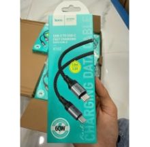 Cáp 2 đầu TYPE C cáp HOCO X102 ( Type C to Type C) sạc nhanh 60W - dây dù dài 1m ( box)