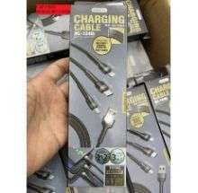 CÁP 3 ĐẦU REMAX RC-124TH dây dù sạc nhanh 3.1A_ 1.2m
