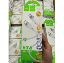 Cáp 2 đầu TYPE C cáp HOCO X109 ( Type C to Type C) sạc nhanh 60W - dây trơn dài 1m ( box)