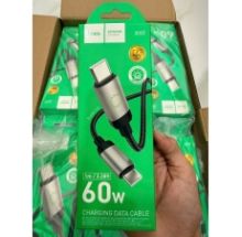 Cáp 2 đầu TYPE C cáp HOCO X117 ( Type C to Type C) sạc nhanh 60W- dây dù dài 1m ( box) 
