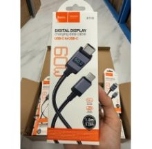 Cáp 2 đầu type C cáp HOCO X118 ( Type C to Type C) sạc nhanh PD60W- CÓ HIỂN THỊ SẠC NHANH TRÊN MÀN HÌNH CÁP - dây dù dài 1m