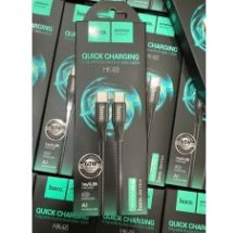 Cáp 2 đầu type C cáp HOCO HK48 sạc nhanh chính hãng