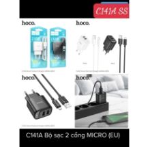 Bộ sạc HOCO C141A SAMSUNG sạc nhanh 2.1A, 2 cổng USB