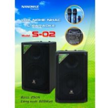 Loa Kéo Nanomax S-02 Bass 25cm 820w Karaoke Bluetooth